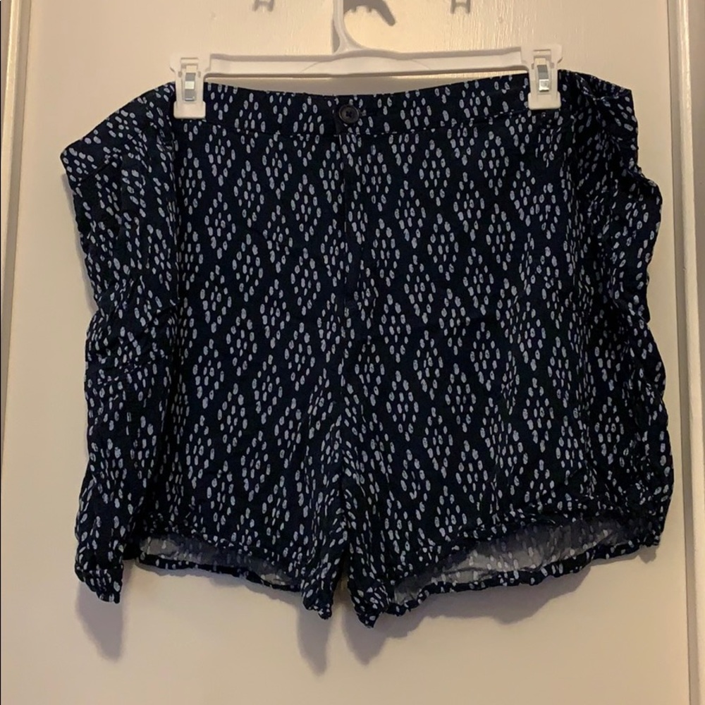 Blue and white shorts